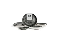 Christian Siriano Onyx 12-Piece Dinnerware Set 