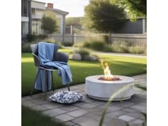 30" Light Gray Concrete Propane Table