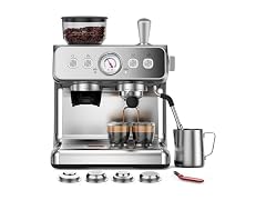 Electactic 15 Bar Espresso Machine with Grinder & Milk Frother