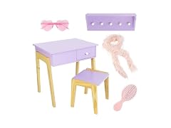 Humble Crew Kids Vanity Set with Mirror and Stool, Toddler Vanity