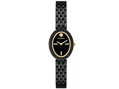 Tory Burch Women's The Oval Black Analogue Watch