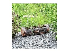 Sunnydaze 35-Inch Polyresin Rustic Log Planter