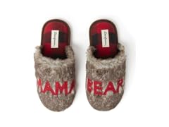 Dearfoams Women's Mama Bear Slippers- Brown Frost