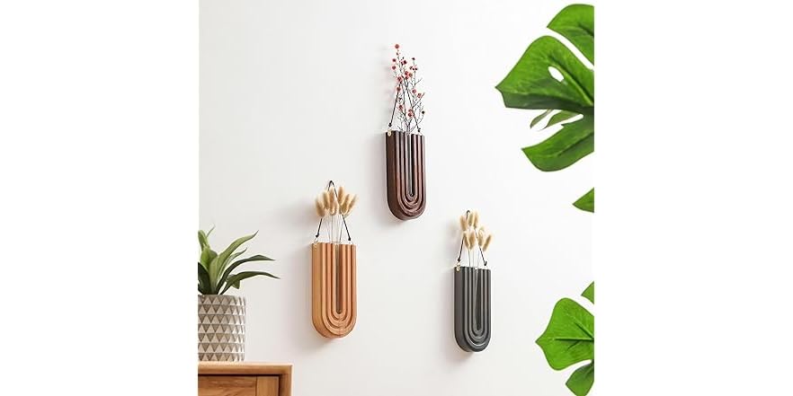 Wood Wall Indoor Planters 3 Pack