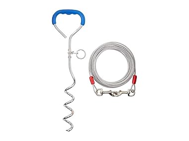 $9.99, Was $27.99, 64% Off! Petmate Easyturn 18 Inch Spiral Stake Dog Tie Out dealfomo