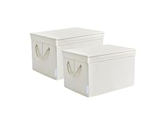 Sukkiri 2-Pack Foldable Storage Bins Ivory