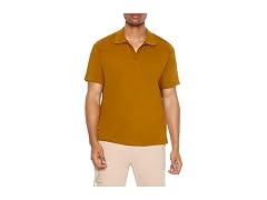 Forever 21  (M) Cotton-Blend Polo Coffee Shirt