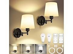 Frideko Swing Arm Rechargeable Wall Sconces Set