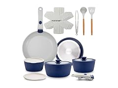 NutriChef 18-Piece Ceramic Cookware Set