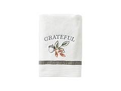 SKL Home Fall Nature's Harvest Bath Towel, White