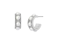 AllSaints Women's Nellie Pearl Huggie Earrings