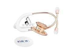 MDF Stethoscope, RoseGold, White Tube