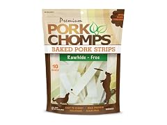 Pork Chomps Baked Pork Skin Dog Chews, 4