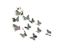 AKOAK 24 Pcs 3D Mirror Effect Butterfly