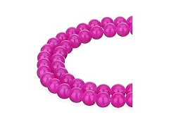 RUBYCA 1 Strand 8MM Jade Imitation Round Painted Coated Glass