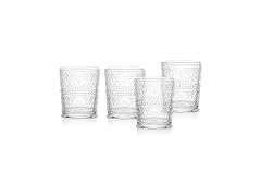 Darbie Angell Wanderlust Set of 4 Double Old Fashioned Glasses, Everyday Drinkware, 9.5 ounce