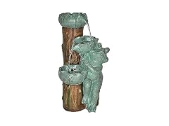 22.4" Resin Frog Fountain