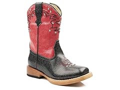 Square Toe Crackle Studded Boots (5T-6T)