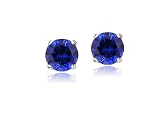 Sterling Silver Sapphire Stud Earrings