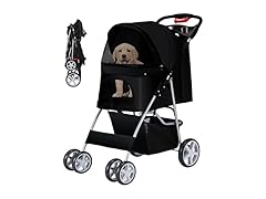 Black Pet Strolling Cart