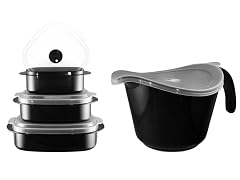 Batter Bowl, Lid & 6-Piece Set Black