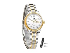 OLEVS Women’s Day Date Steel Watch