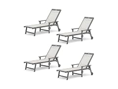 LUE BONA Set of 4 Grey Lounge Chairs 