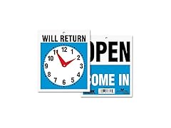 Headline Headline Sign Double-Sided Open/Will Return 