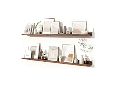 Fun Memories W2185 Picture Ledge Shelves 48inch Walnut