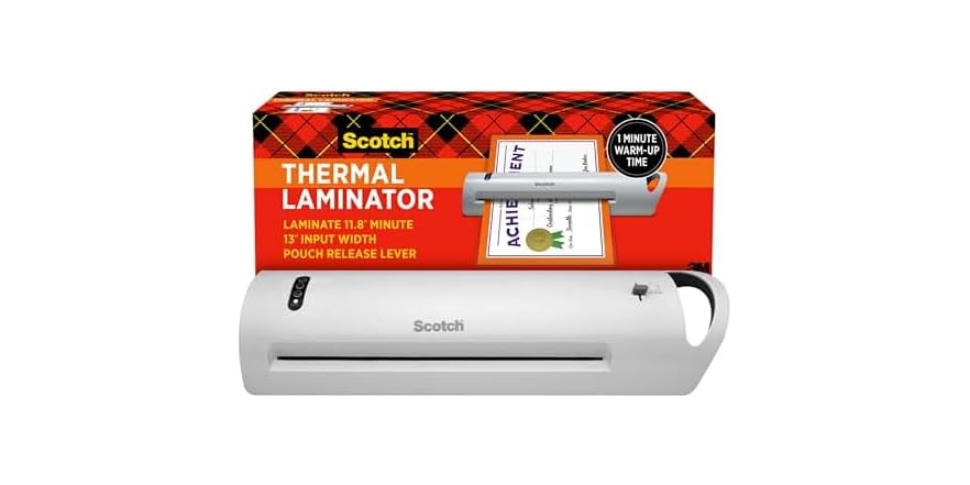 $29.99 | Scotch Thermal Laminator, Extra Wide 13 Inch Input at Woot!