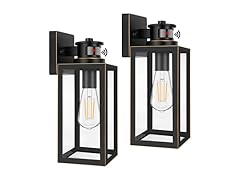 TOBUSA 2-Pack Motion Sensor Outdoor Wall Lights- Bronze
