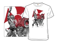 Prince Adam and Battle Cat sumi-e