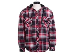 Dickies Sherpa Lined Brawny Overshirt, Blk/Red