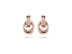 K&Y Rose Gold Knot Ring Earrings