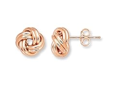 18k Rose Gold Plated Knot Studs