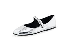 Women's Aerosoles Flat Silver (8.5)