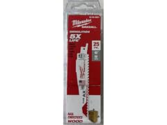 Milwaukee 48-00-8021 25 Pk 6" Recip Blades