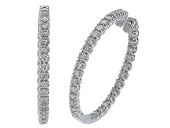 2.00 CT Diamond Earrings 14K White Gold