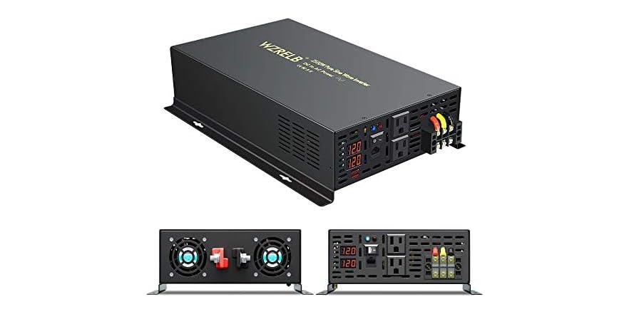 WZRELB 2000W Pure Sine Wave Inverter – 24V DC To 120V AC – 60Hz – Peak 4000W