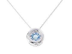 Swarovski CZ Polished Circle Pendant