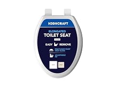 HIGHCRAFT Elongated Molded Wood Toilet Seat