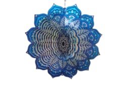 Mandala Wind Spinner - Blue - 12 in