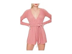 Forever 21 Self-tie Belted Surplice Romper