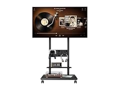 ECOTINY Rolling TV Stand 37-75" - Black