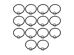 14 Pack Curtain Rings with Eyelets Metal