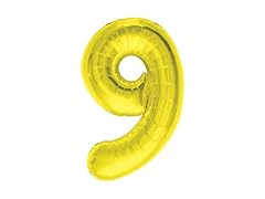 Northstar Balloons Number 9 - Gold Helium Foil Balloon 