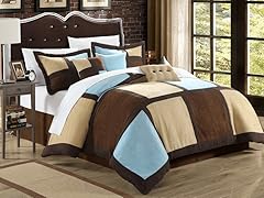 Diana 11-Piece Microsuede Patchwork Comforter Set