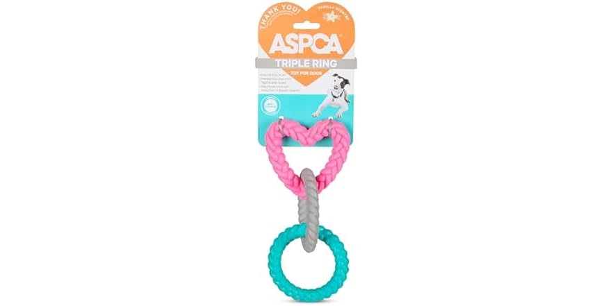 ASPCA Triple Rings Dog Toy – Vanilla Scent