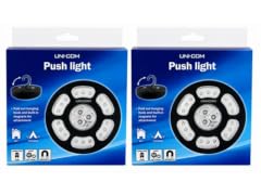 2-Pack Magnetic Hanging 21 LED Ultra Bright Push Light
