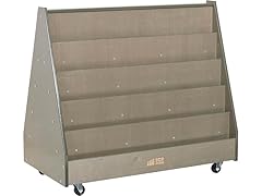 ECR4Kids Double-Sided Mobile Book Display Grey